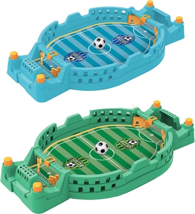 Bovista Mini Voetbaltafel - Tafelvoetbal - Tafelvoetbalspel - Tafelvoetbaltafel - Tafel Voetbal - Groen + Blauw