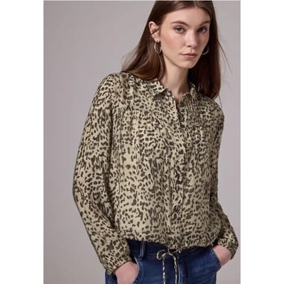 Blouse met leopatroon