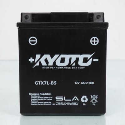 SLA Kyoto-accu voor Piaggio 50 Vespa Sprint 4T 3V 2014 tot 2019 YTX7L-BS / 12V 6Ah nieuw