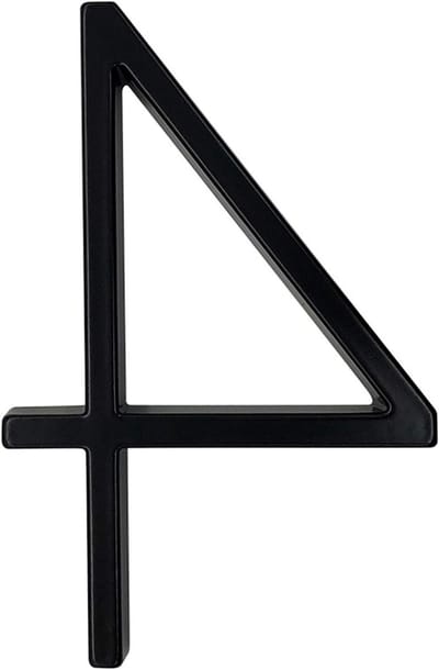 Huisnummer Plaat - Adresbord Deur - Huis Herkenbaar Maken - Drijvend Design - 125mm Hoog - Zwart