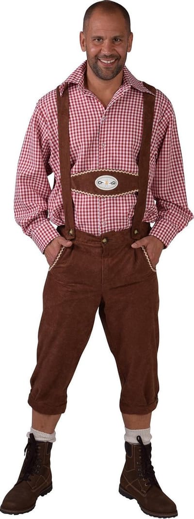 Magic Design Tirolerbroek Edelweiss Heren Polyester Bruin Maat Xl