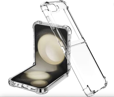 AziLine Shockproof Case Geschikt voor Samsung Galaxy Z Flip 6 - Transparante Luxe Flip6 Bescherming Hoesje - Maximaal Stevig en Premium Kwaliteit geschikt voor Samsung Galaxy Z Flip 6