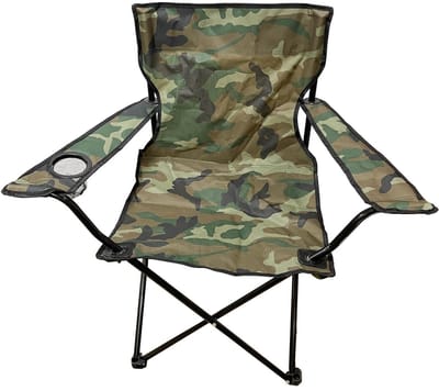 Benson Campingstoel - camouflage - opvouwbaar - 50 x 80 cm - lichtgewicht - max 100 kg - inklapbare stoel
