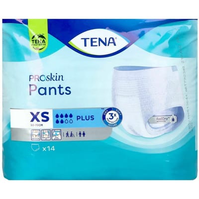 TENA ProSkin Pants Plus XS - Incontinentiebroekjes - 14 stuks - omtrek taille 50 cm tot 70 cm