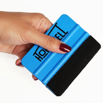 Homewell® Rakel met vilt - Rubberen Squeegee - (voor raamfolie, carwrap, plakfolie, keuken wrappen) 10x7,5cm