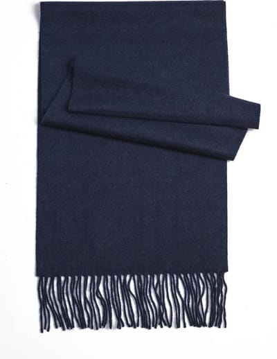 Athemyll kasjmier Sjaal 100% Kasjmier Marineblauw - 190×30 cm