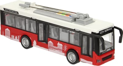 Speelgoed-stadsbus met geluid - Rood