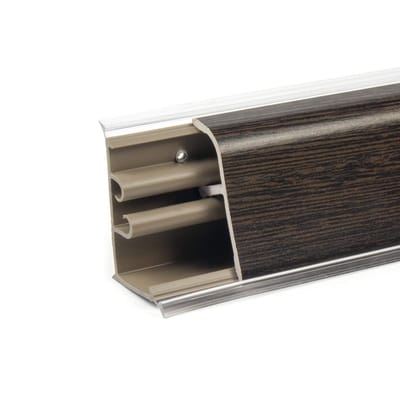 DQ-PP 1,5 m HOEKLIJST - Wenge - 37 x 24 mm - PVC - GRATIS Schroeven - Keukenlijst, Werkblad Afwerkingslijst, Keukenafwerkingslijst, Wandafwerkingslijst, Tafelbladlijsten