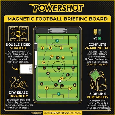 Magnetisch tactisch voetbalbord - 35x20 cm