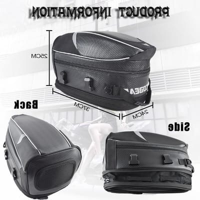 Motorfiets Zadeltas - Bagagetas Motor - Motorrijden Opslag - Verbeterde Waterbestendigheid - 43x29x30 cm - Zwart