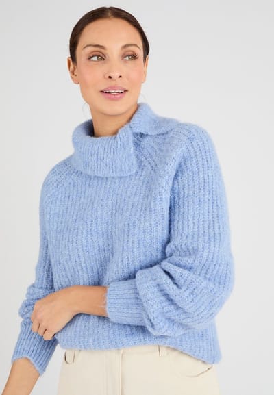 Damart - Thermolactyl harige trui - Dames - Blauw - XS
