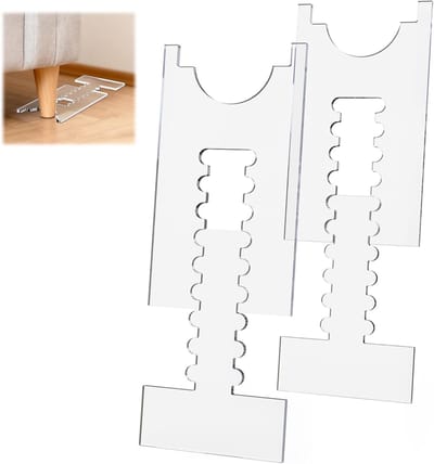 Wandbeschermer - Bankbeschermer - Meubelbeschermer - Hoofdbord beschermer - Set van 2 - Transparant - Verstelbaar - Voorkomt krassen en vlekken - Voor bank, bed en kasten - 21.7 x 10 cm