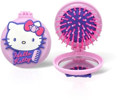 Hello Kitty Opvouwbare Haarborstel & Spiegel - Voor Kids