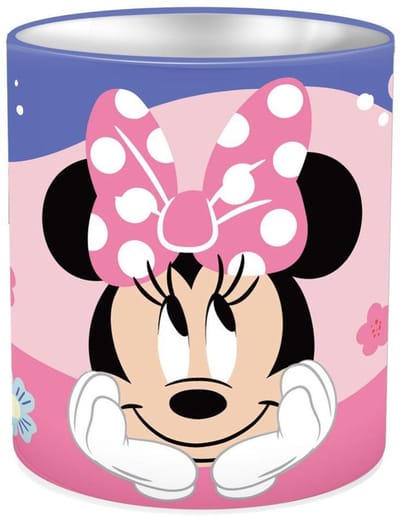 Disney Minnie Mouse Metalen Pennenbak – 10×11 cm – Stevige Opbergbox voor Potloden & Pennen