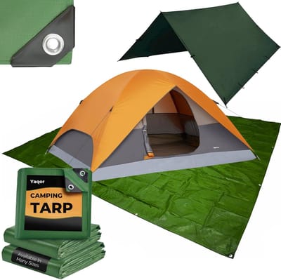 Campinggrondzeil - Waterdicht dekzeil - Buitenbescherming - Robuuste constructie - 3x5.5m - Groen