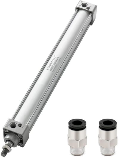 Dailygoody - Pneumatische Standaard Cilinder - 40mm Bore - Dubbele Actie - Zilver - 300mm Slag - Geschikt voor Industrieel gebruik - Model SC 40-300-S