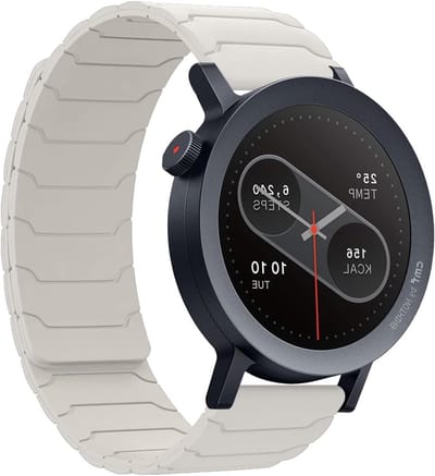 22mm Vervangende Band voor Smartwatch, Sterke Magnetische Lus, Silicone Armband voor Dames en Heren, Geschikt voor Diverse Modellen, Starlight Kleur
