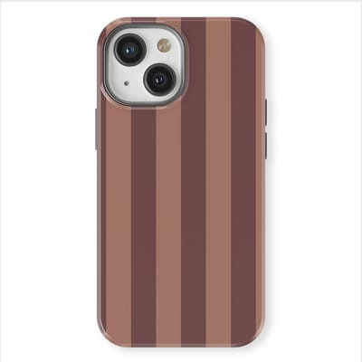 DripCase Gestreept Hoesje geschikt voor iPhone 13 Mini | Backcover met Mag | Stripes Motief | Trendy Case geschikt voor iPhone 13 Mini met Strepen Burgundy Rush