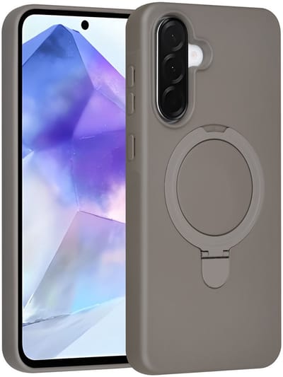 TUNIQ telefoonhoesje voor Samsung Galaxy A56 - MagSafe met ringstand - Titaniumgrijs