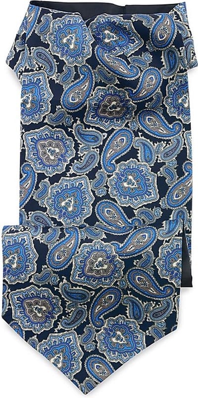 We Love Ties - Chokers - Choker Classical Paisley blue - blauw / grijs / wit