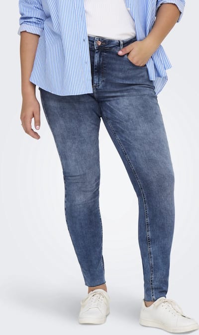 ONLY Carmakoma Skinny fit jeans CARWILLY Mid waist Skinny fit Enkel lengte Jeans