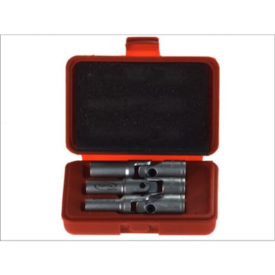 Bougie inzetstuk set TOPTUL 3/8 inch 6-kant (8, 10, 12 mm) mit Gelenk
