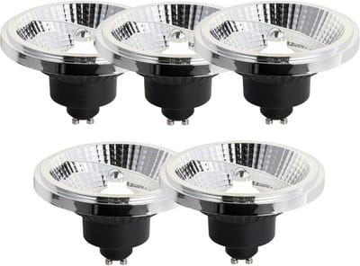 LUEDD Set van 5 GU10 dimbare LED lamp 111mm 10,5W 770 lm 4000K