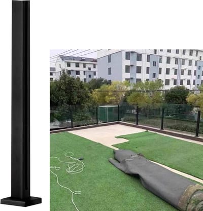 RVS Relingpaal Set - Baluster Paal - Huis Ontwerp - Modern Klemsysteem - 10/12mm Glas - Zilverkleurig
