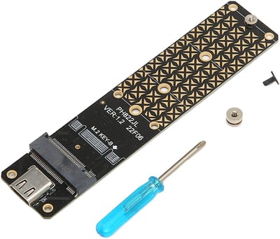 Allecto - M.2 Naar USB-adapter - USB3.1 Type C - 10 Gbps Adapterkaart - Ondersteuning voor 2230/2242/2260/2280 SSD-formaat - Ideaal voor mobiele op...