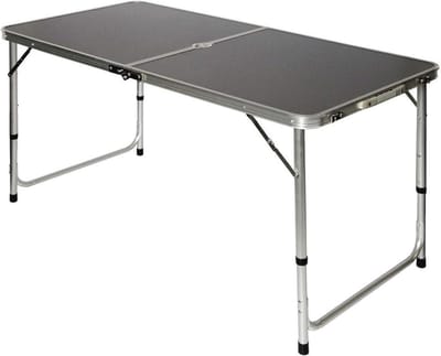 Inklapbare Aluminium Kampeertafel 120x60cm - Verstelbare Picknicktafel voor 4-6 Personen