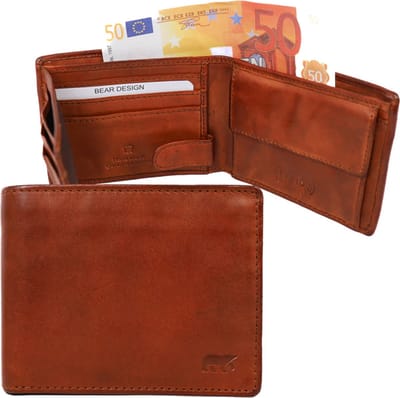 Bear Design Jim Billfold Portemonnee CL21630 - Cognac