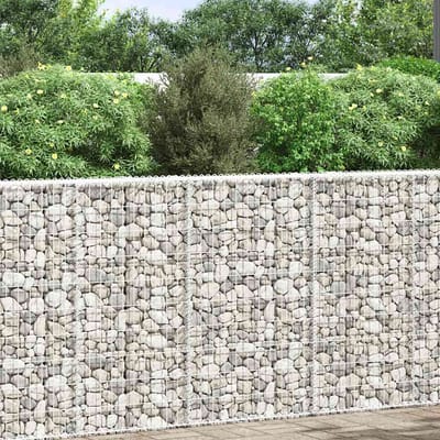 vidaXL - Gabion - plantenbak - trapezium - 100x20x100 - cm - gegalvaniseerd - staal