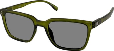 Vista Bonita CUBO XL – Zonneleesbril UV400 – Sterkte +0.50 – Kleur Army Green – Unisex model - Breed montuur – Rechthoekige pasvorm – Flexveren - Inclusief etui en doekje