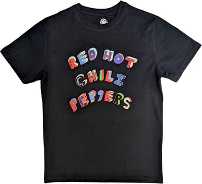 Red Hot Chili Peppers - Colourful Letters Heren T-shirt - S - Zwart