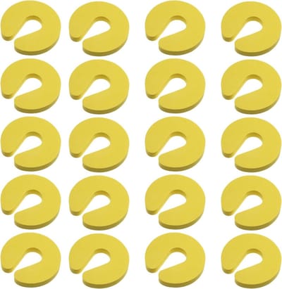 Safety Door Protection,Soft Door Finger Guards Foam Door Stop Prevent Fingerpinch Injuries, Slamming Door and Child or Pet Be Locked In Room Yellow 20PCS