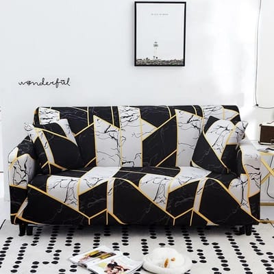 Stretch Sofahoes Slipcovers Elastisch All-inclusive Bankhoes voor Verschillende Vorm Bank Loveseat Stoel 1/2/3/4-zits Bankhoes S  (90-140cm) white