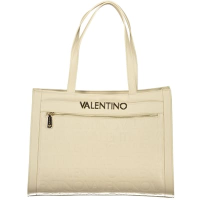 Mario Valentino Beige Polyurethaan Damestas Met Meerdere Zakjes