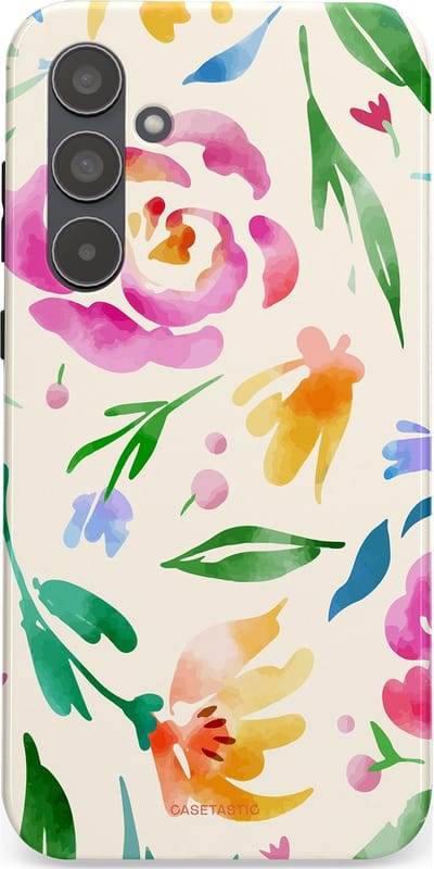 Casetastic Hoesje Geschikt voor Samsung A55 - Stijlvolle Beschermende Duo-layer Case - Floral Flow