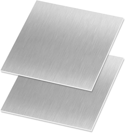 Roestvrijstalen Plaat - Metaalplaat 304 - Modelbouw Ambacht - Beschermfolie Inclusief - 153x153mm 0.5mm