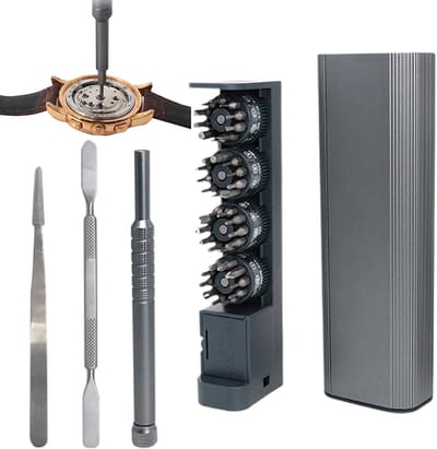 Precisie Schroevendraaierset - Reparatieset Kleine Schroeven - Elektronica Repareren - 40 CRV Bits - Compact Formaat - Aluminium