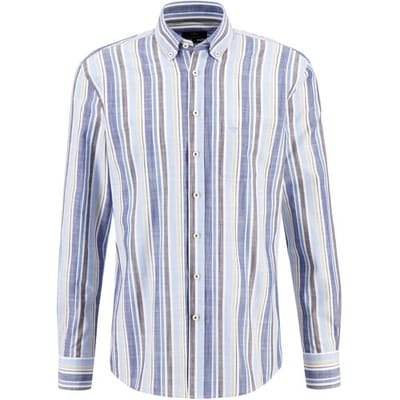 Fynch-Hatton Overhemd Supersoft Cotton Summer Bold Stripes Button Down Midnight / male