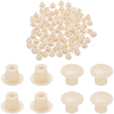 Dailygoods- Gatpluggen 100 Stuks - Ronde Siliconen Pluggen - Afdichtpluggen - Waterdichte Pluggen - Antidiefstal Deurschroefgaten - Geschikt voor Meubelproductie - Afdekkap