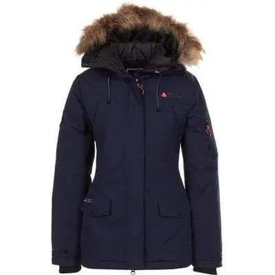 Parka Jas Peak Mountain Parka de ski avec vraie fourrure femme AKADOZ