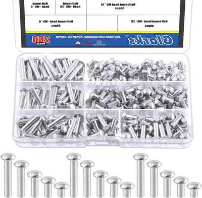 260 Stuks M5 Aluminium Rivets met Diverse Lengtes van 6mm tot 25mm voor Metaalverbindingen, Hoge Corrosiebestendigheid en Duurzaamheid