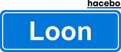 Hacebo - Plaatsnaam Sticker - 29x10 CM - Loon sticker - Verkeersborden sticker - grappige cadeaus - Loon