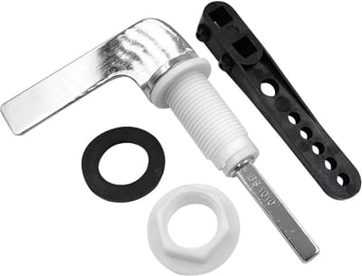 Allecto - Vervangingskit voor WC spoelknop - Universele metalen toiletflush hendel