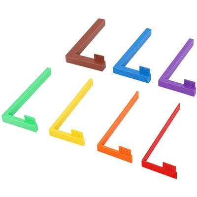 7 PCS Guides d'Alignement pour Loisirs Créatifs en Papier avec Boîte de Rangement Multi-Couleurs Espaceurs de Calage Précis pour la Fabrication de Cartes