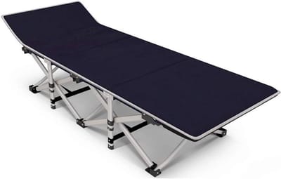 Campingbed Babybed - Opklapbaar Bed - Buiten Ontspannen - Sterke Stabiele Constructie - 190 x 67 cm - Donkergrijs