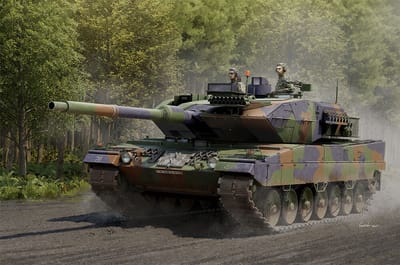 Trumpeter Modelbouwpakket Militaire voertuigen - 00966 Duitse Leopard 2 A6 MBT - Duitse Gevechtstank Plastic - 1:16 - Modelbouw