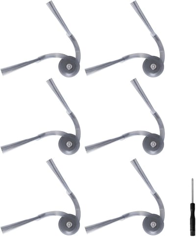 Dailygoods- Zijborstels - Compatibel met Roborock Q Revo Curv/Edge - Vervangbare borstels - Efficiënte reiniging - Hoogwaardige kwaliteit - Eenvoudige installatie - Stofzuigerborstels